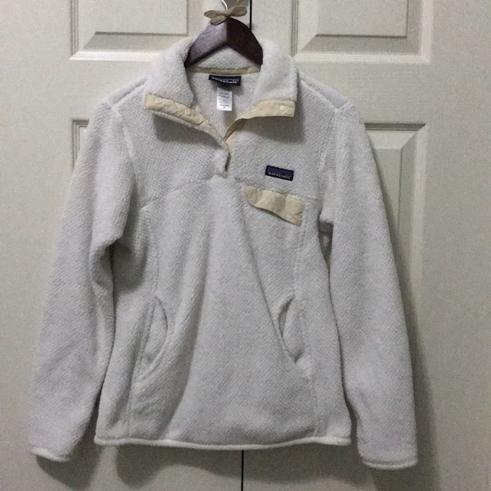 Patagonia Re-Tool Snap-T Pullover Raw Linen/White